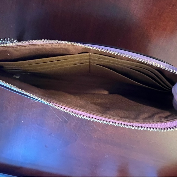 Coach Pink and Gold Clutch/Wristlet with Chain Strap - Picture 3 of 5